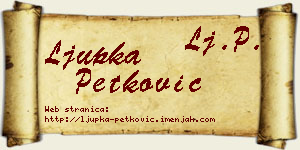 Ljupka Petković vizit kartica